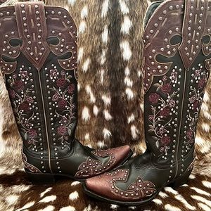 Double D Ranch Round up Rosie Boots 7.5